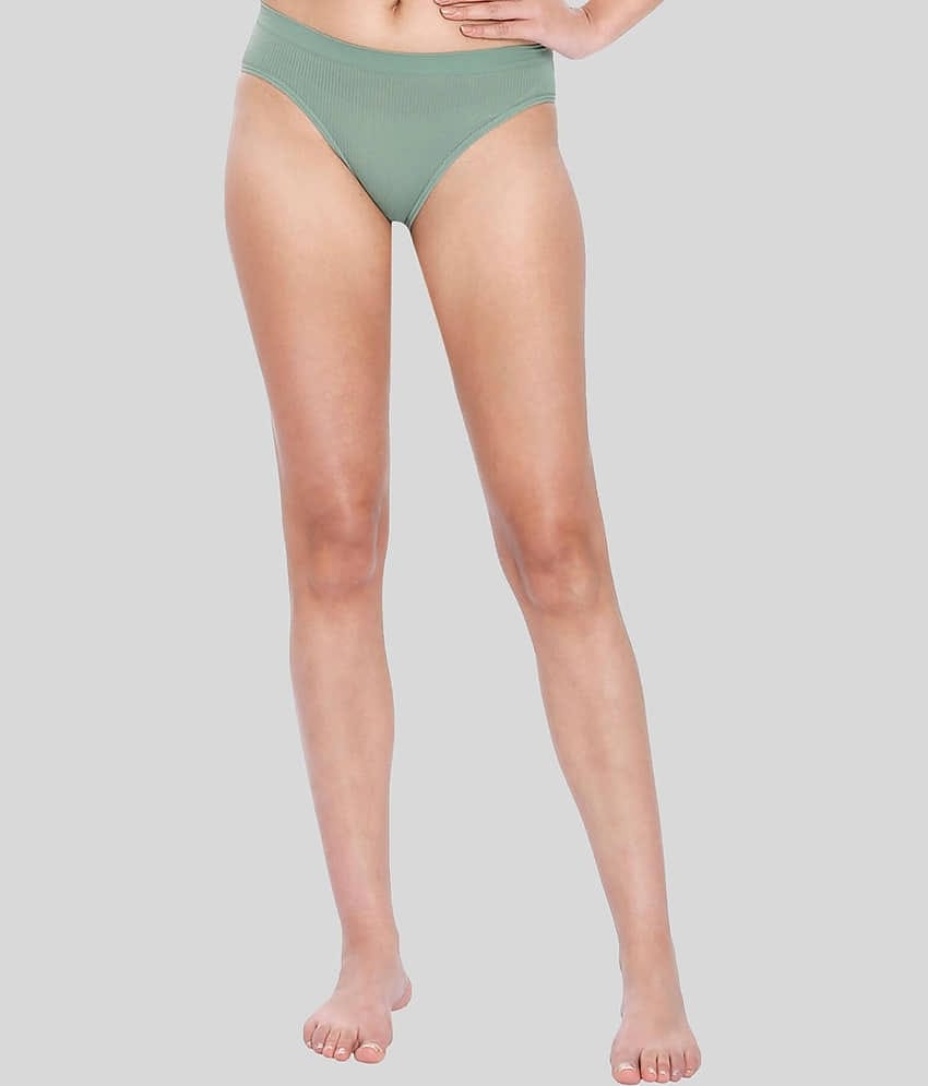 ILRASO Poly Cotton Solid Women's Hipster ( Green )