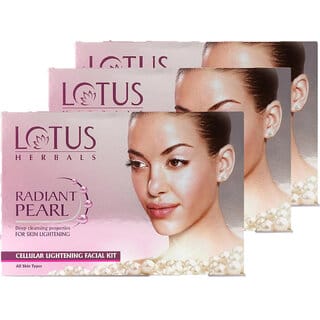 Lotus Herbals Radiant Pearl Cellular 1 Facial Kit  For Deep Cleaning With Pearl Extracts  Green Tea 37G  (Pack Of 3)