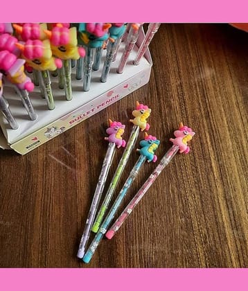 ECLET Beautiful Designer Unicorn Pencils (Pack of 6 Pencils) Assorted Colours