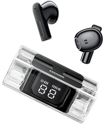 VEhop Power Slide In Ear True Wireless (TWS) 30 Hours Playback IPX4(Splash & Sweat Proof) Low Latency,Powerfull bass -Bluetooth V 5.3 Black