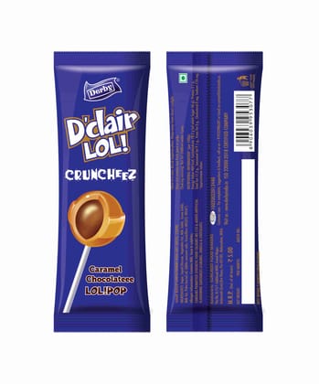 Derby Dclair Lollipo Chocolaty Center Filled Standy Pouch 10PCs - Pack Of 85