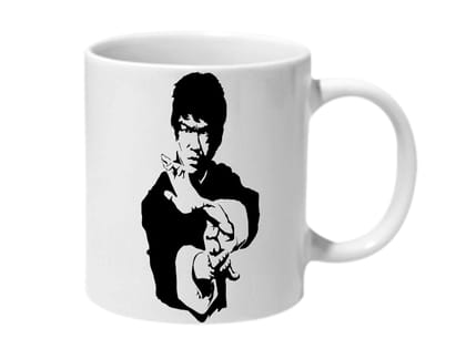 Multicolor Bruce Lee Black And Ceramic Mug