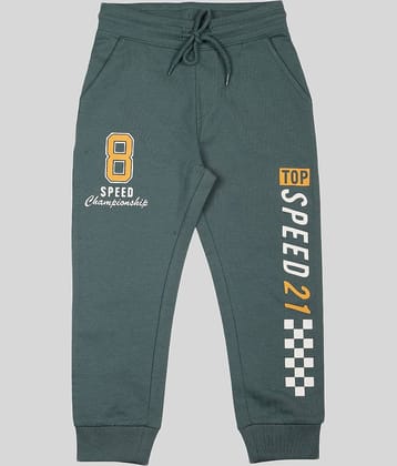 PLUM TREE Pack of 1 Boys Cotton Trackpant ( Green )