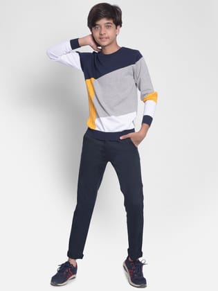 Multi Color Colourblocked Sweater-5-6Y / Multi