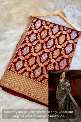 Red Nita Ambani Inspired Banarasi Saree