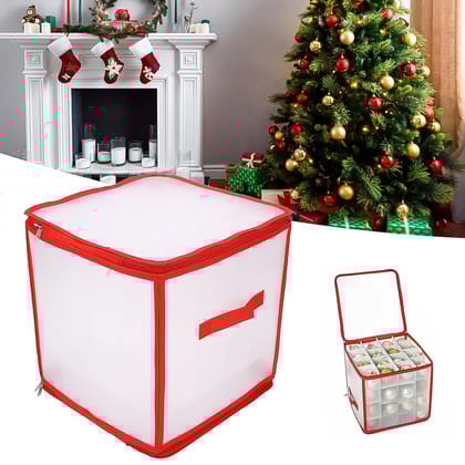 Storage Box Transparent PVC Zipper Sealed Lasting Sock Organizer with Compartment (30×30 CM / Inside Cardboard sheet)