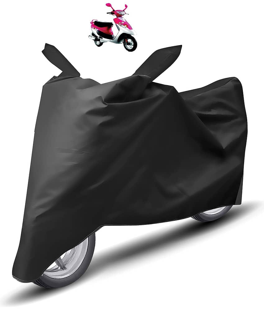 Caronix Bike Body Cover for TVS Scooty Pep Plus ( Pack of 1 ) , Black
