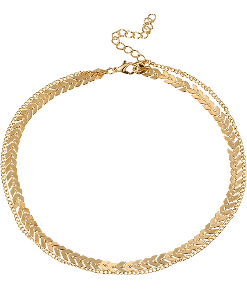 PUJVI - Golden Pendant ( Pack of 1 )
