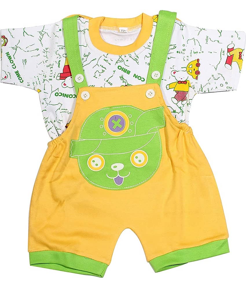 Babeezworld Baby Girls 100% Cotton Bodysuit ( Multi Color )