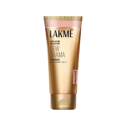 Lakme Dew Drama Facewash with Pro-Ceramides & 6% Vitamin E + B3 + F Complex for Glowing Skin, 100gm | Creamy Cleanser for Soft and Hydrated Skin Lakme Dew Drama Facewash with Pro-Ceramides & 6% Vitamin E + B3 + F Complex for Glowing Skin, 100gm | Creamy 