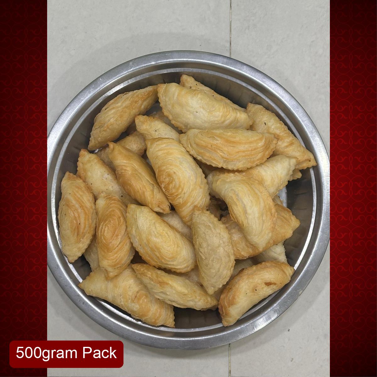 Aaswad Caterers Satha Karanji (500g) | Traditional Maharashtrian Dessert