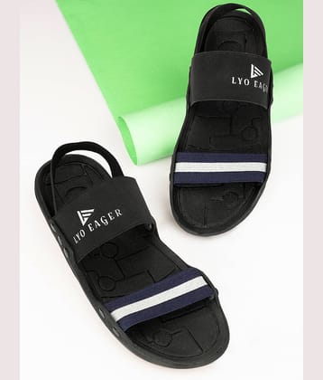 LYO EAGER - Black Men's Floater Sandals