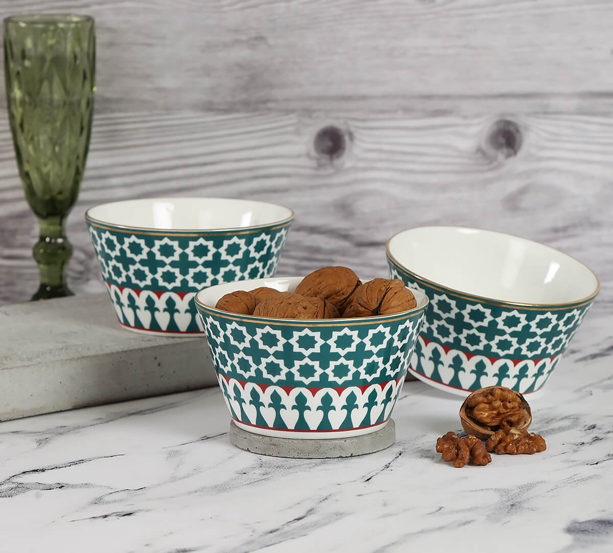 Marine Opulence Nikko Bowl (Set Of 3)