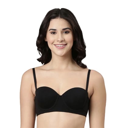 Enamor Multiway Cotton Strapless Bra|A078-Black / 32B