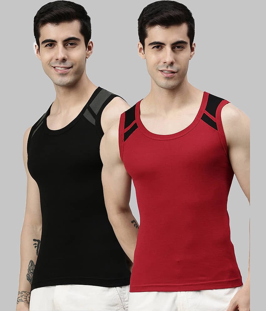 Pack of 2 Lux Cozi - Multicolor Cotton Men's Vest