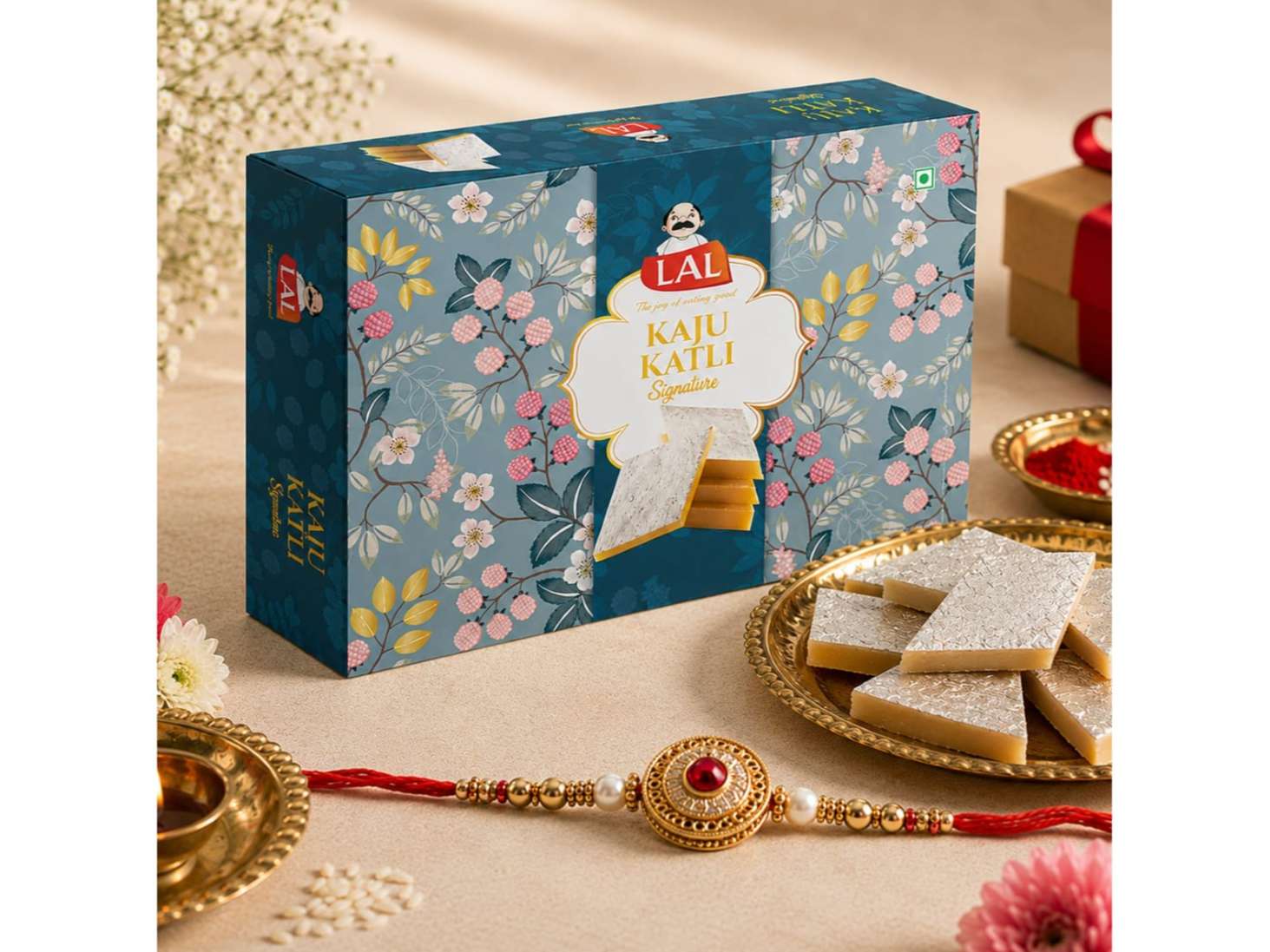 Lal Sweets Premium Kaju Katli - 400g (With Rakhi Gift)