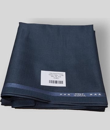 ONLY VIMAL Blue Poly Viscose Unstitched Pant Pc