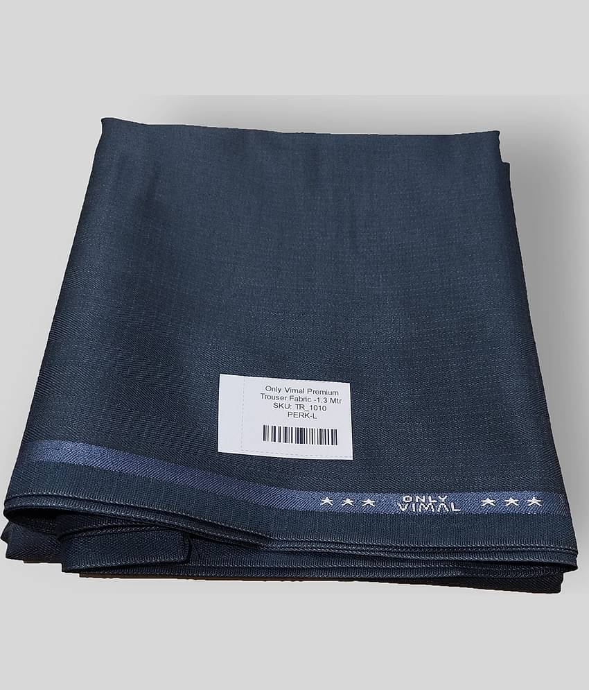 ONLY VIMAL Blue Poly Viscose Unstitched Pant Pc