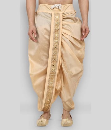 GN hub - Beige Silk Men's Dhoti ( Pack of 1 )