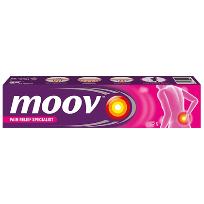 Moov Instant Pain Relief Cream - Useful For Back, Joint, Knee, Muscle Pain & Sports & Fitness Injuries, 15 G Tube