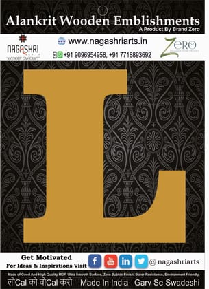 Brand Zero Alphabets, Numbers, Monograms - Upper Case L - CLBBT Font - Select Your Preference