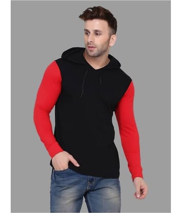 Tfurnish Cotton Blend Black Solids T-Shirt