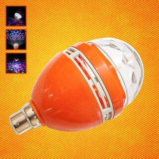 360 Degree Rotating Festive Led Bulb with 1 Unit of Zero watt Colorful Bulb (Combo of 2)