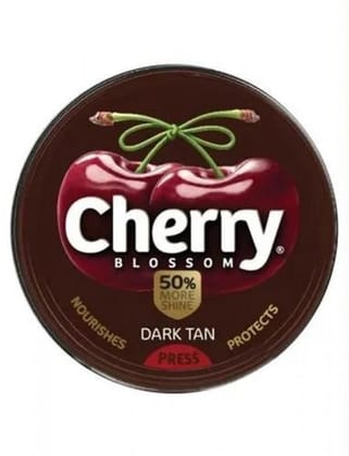 Cherry Shoe Polish Blossom Dark Tan Brown 15g