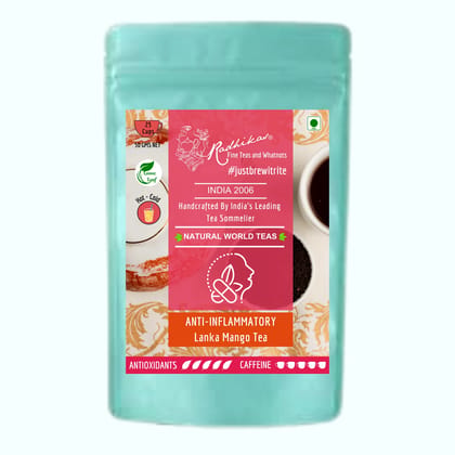 ANTI-INFLAMMATORY Lanka Mango Black Tea - A Sweet & Smooth Ceylon Experience (50 gm - Makes 25 Cups of Tea) by M/S RADHIKAS FINE TEAS AND WHATNOTS