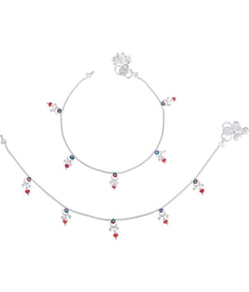 AanyaCentric - Silver Anklets ( Pack of 1 )