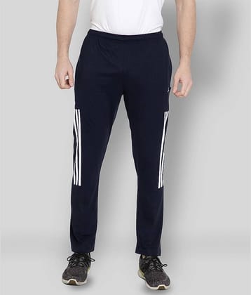 Zeffit - Navy Blue Cotton Blend Men's Sports Trackpants ( Pack of 1 )