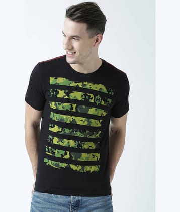 Huetrap Pack of 1 Cotton Regular Fit Men's T-Shirt ( Black )
