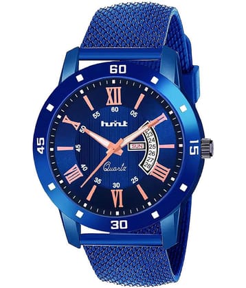 HMXT Blue Silicon Analog Men's Watch