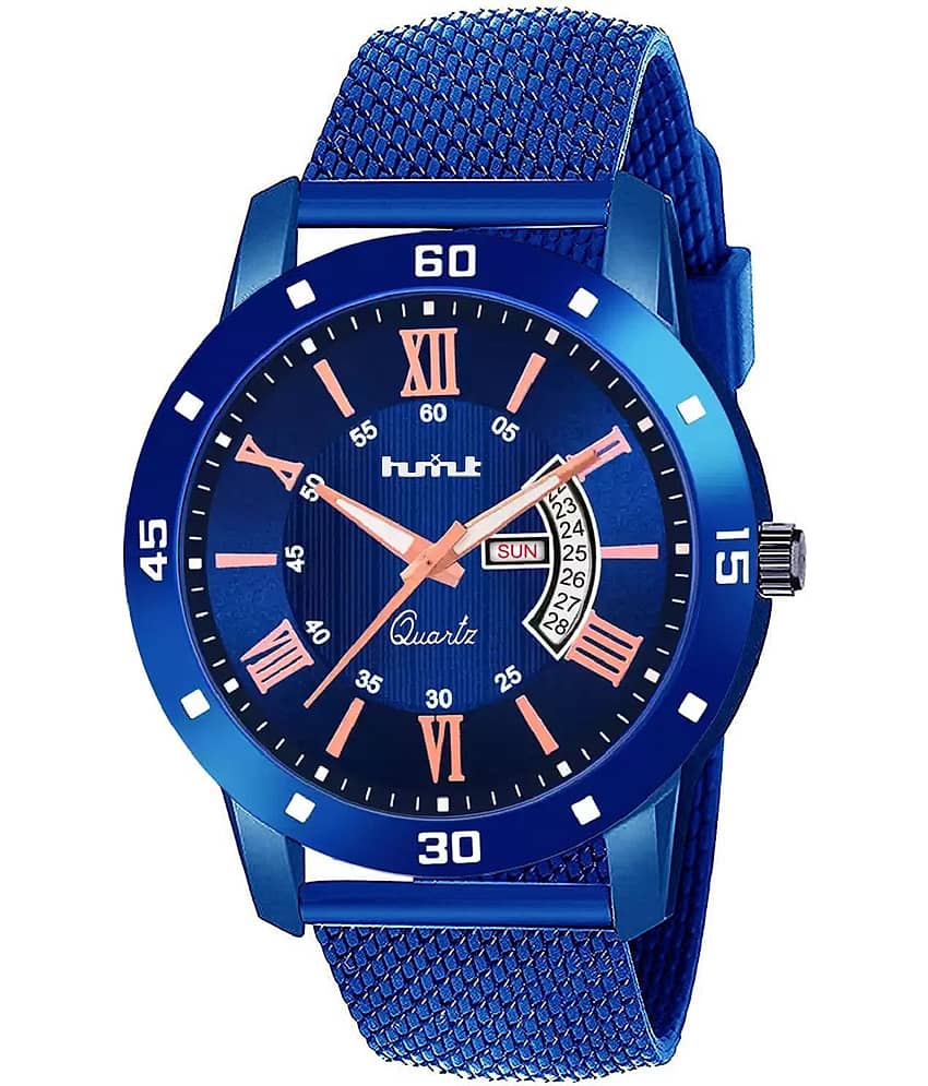HMXT Blue Silicon Analog Men's Watch