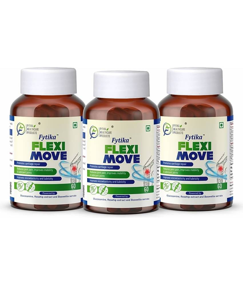 Fytika Flexi Move| Glucosamine, Rosehip Powder extract- (Pack of 3)