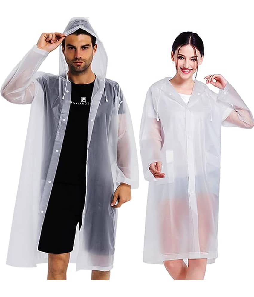 Infispace PVC Long Raincoat - White