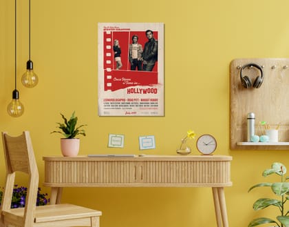 "ONCE UPON A TIME IN HOLLYWOOD"- Shiny & Sturdy Metallic Poster  Art That Pops & Sticks (Literally!)-A3