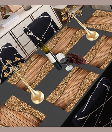 Sanraksshan PVC Solid Rectangle Table Mats ( 40 cm x 32 cm ) Pack of 1 - Multi