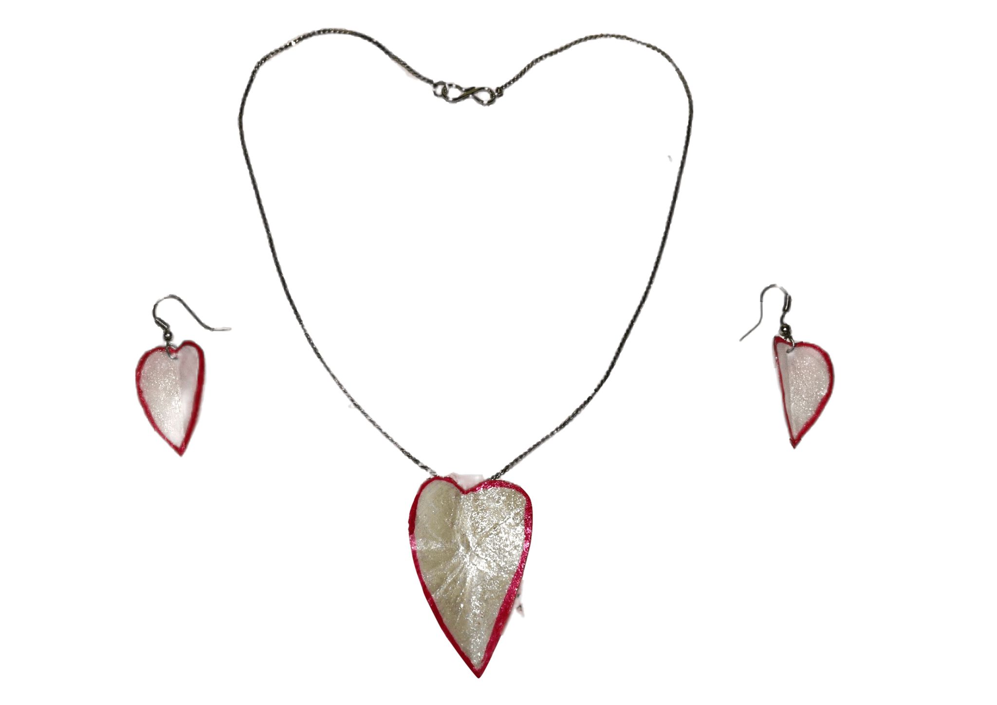 Big Fish Scale Top Earring Necklace Set