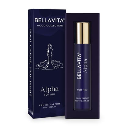 BELLAVITA Mood Collection ALPHA Perfume for Him | Long-Lasting Luxury Perfume | Bold & Sophisticated Perfume For Men,15ml BELLAVITA Mood Collection ALPHA Perfume for Him | Long-Lasting Luxury Perfume | Bold & Sophisticated Perfume For Men,15ml - 15 ml (P