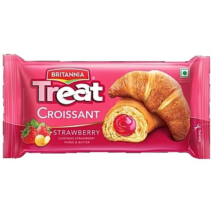Britannia Treat Croissant Strawberry, 45 g