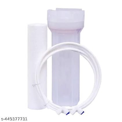 Prefilter Housing Set with Spun Filter 10 in ch with Accessories Suitable for All Types of RO Purifiers, Extends Purifier Life, Fits 1/4 Fittings