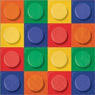 Wanna Party Lego Block Party Lunch NaPkins - 16PC