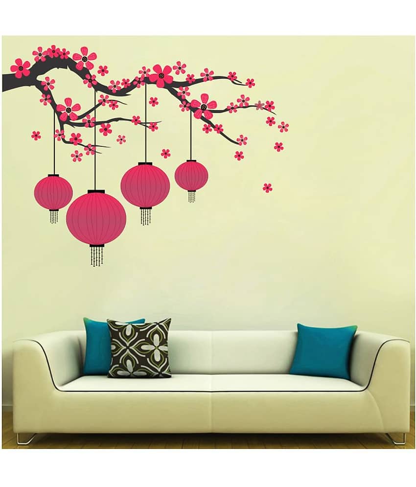Decor Villa TREE WITH LANTERN Nature Sticker ( 70 x 91 cms )