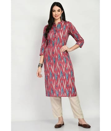 MAURYA Cotton Printed Straight Women's Kurti - Multicolor ( Pack of 1 )