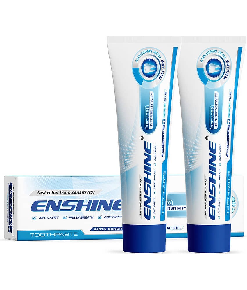Enshine Insta Sensitivity Toothpaste, Fast Relief from Sensitivity & Gum Care 60g (Pack Of 2)