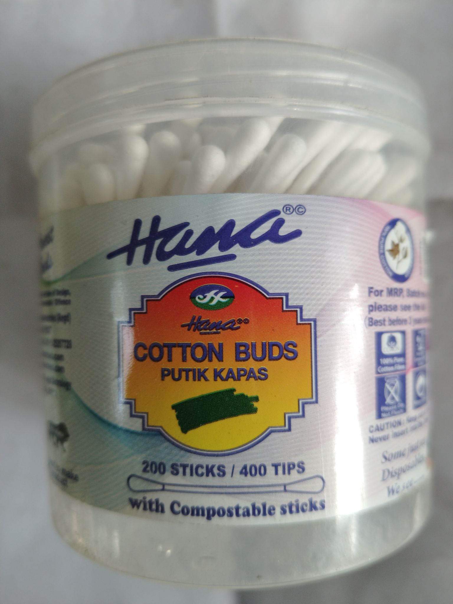 Hana Cotton buds Putik kapas 200 sticks 