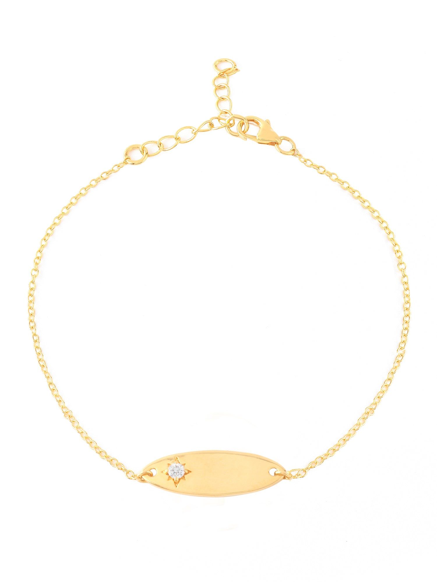 Gold Plated Star Bracelet For Him-Gold