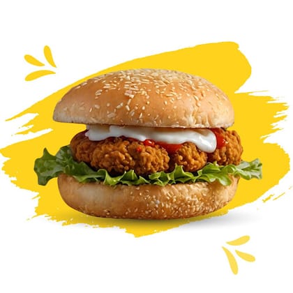 Golden Fried Chicken Burger