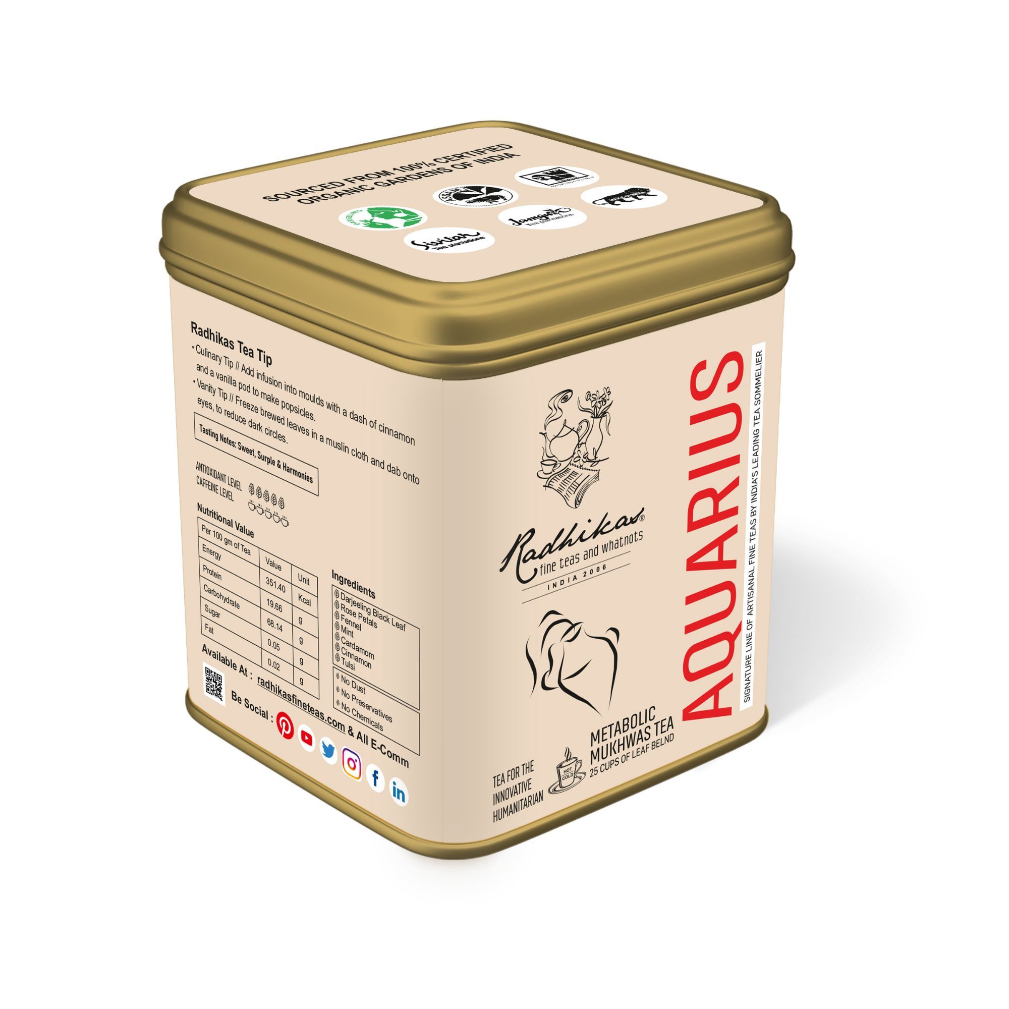 Aquarius Mukhwas Tea - A special blend that celebrates the Innovative Humanitarian